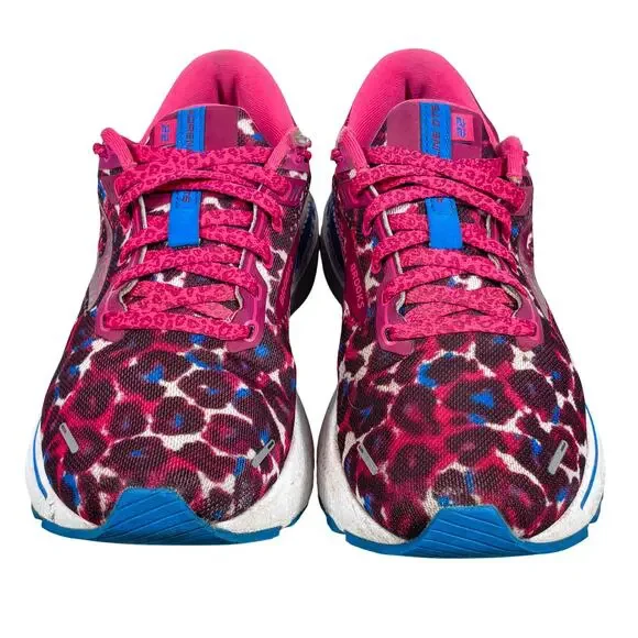 Brooks Women's Adrenaline GTS 22 Cheetah Running Shoes, Comfort Fitness | 10 - Picture 2 of 11